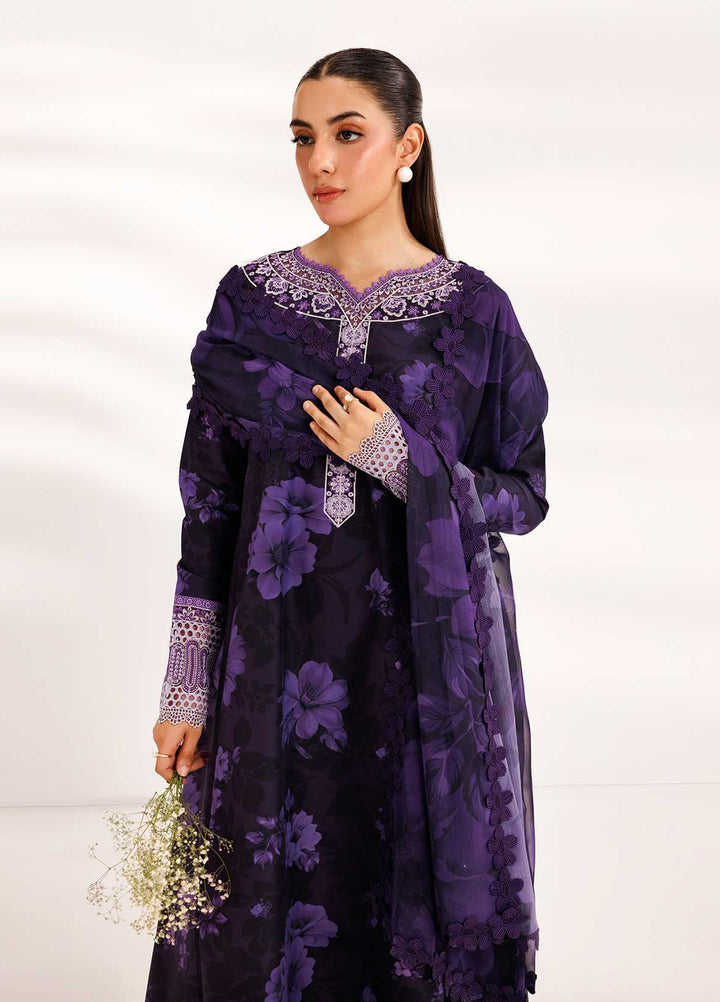 Farasha Unstitched Embroidered Lawn 3 Piece Suit FSH26UL D-5 Violet Breeze - Summer Collection