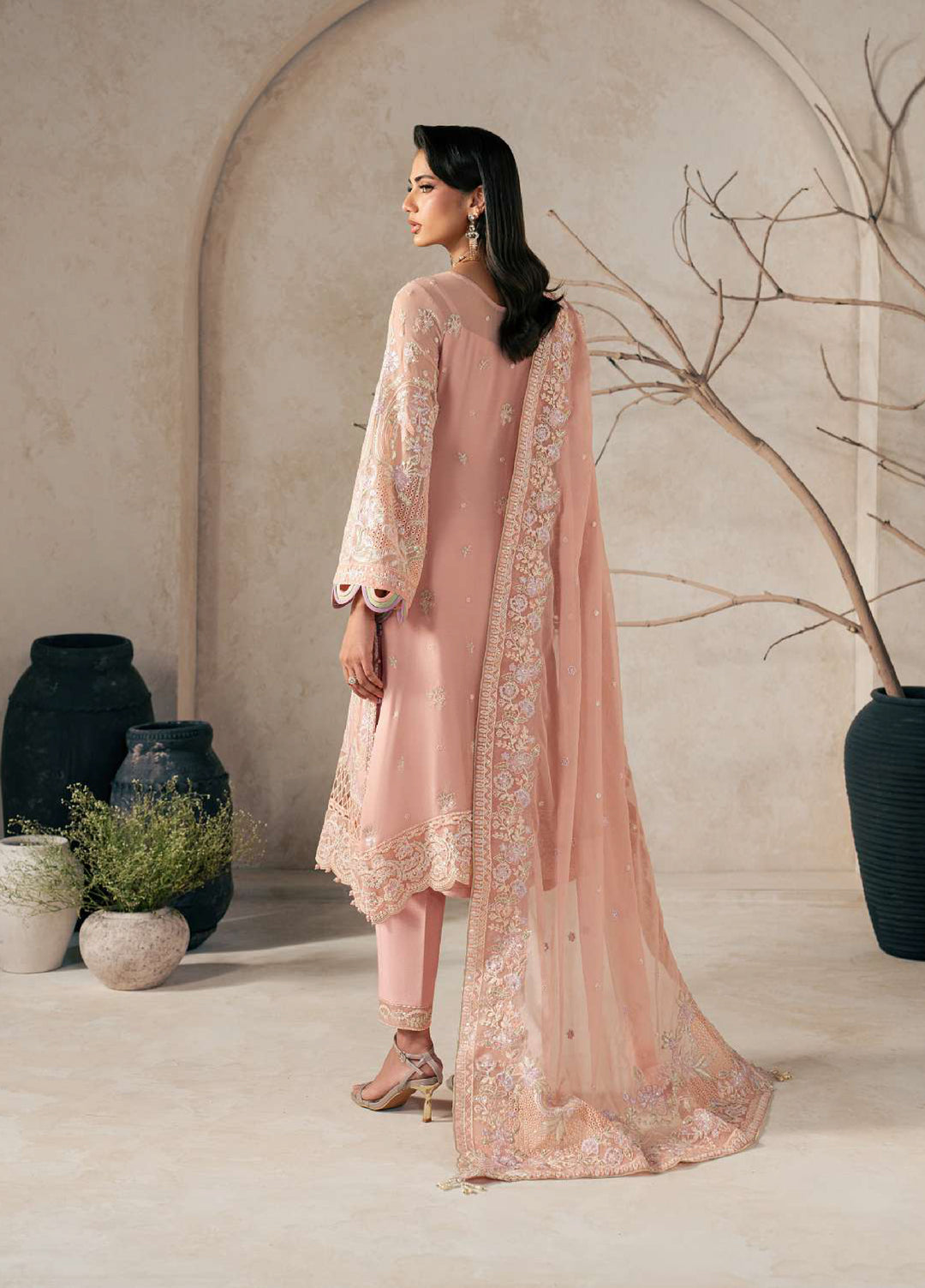 Gulaal Unstitched Embroidered Chiffon 3 Piece Suit GL26ULW Julian D-53 - Wedding Collection