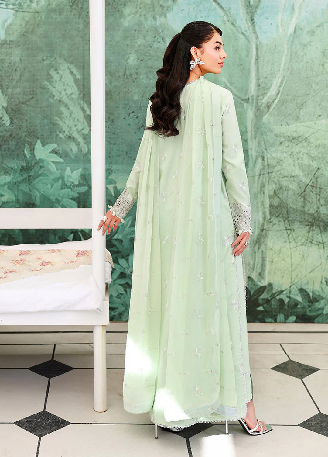 Veil of Summer by Roheenaz Unstitched Embroidered Luxury Lawn 3 Piece Suit RN26UVS 407 SERENE DUSK - Eid Collection