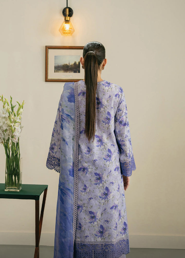 Zephyr by Ayzel Unstitched Lawn Embroidered 3 Piece Suit AAF26UZ D-8 Luma - Summer Collection