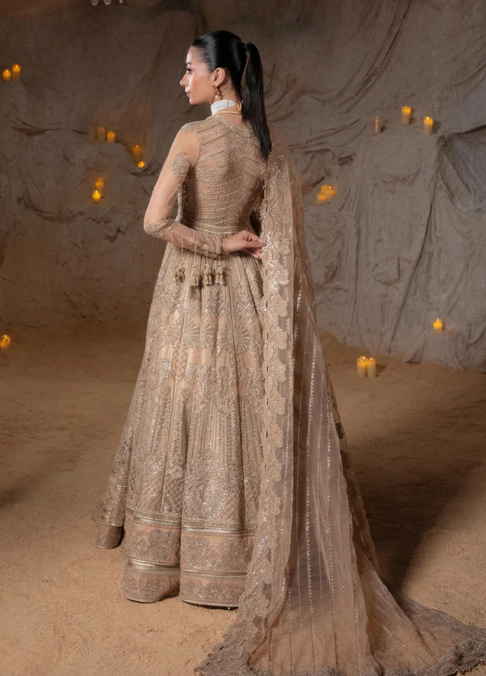 Blink by Zarizaa Unstitched Embroidered NET 3 Piece Suit ZB07-3UNE01B-2509 BIJOU - Wedding Collection