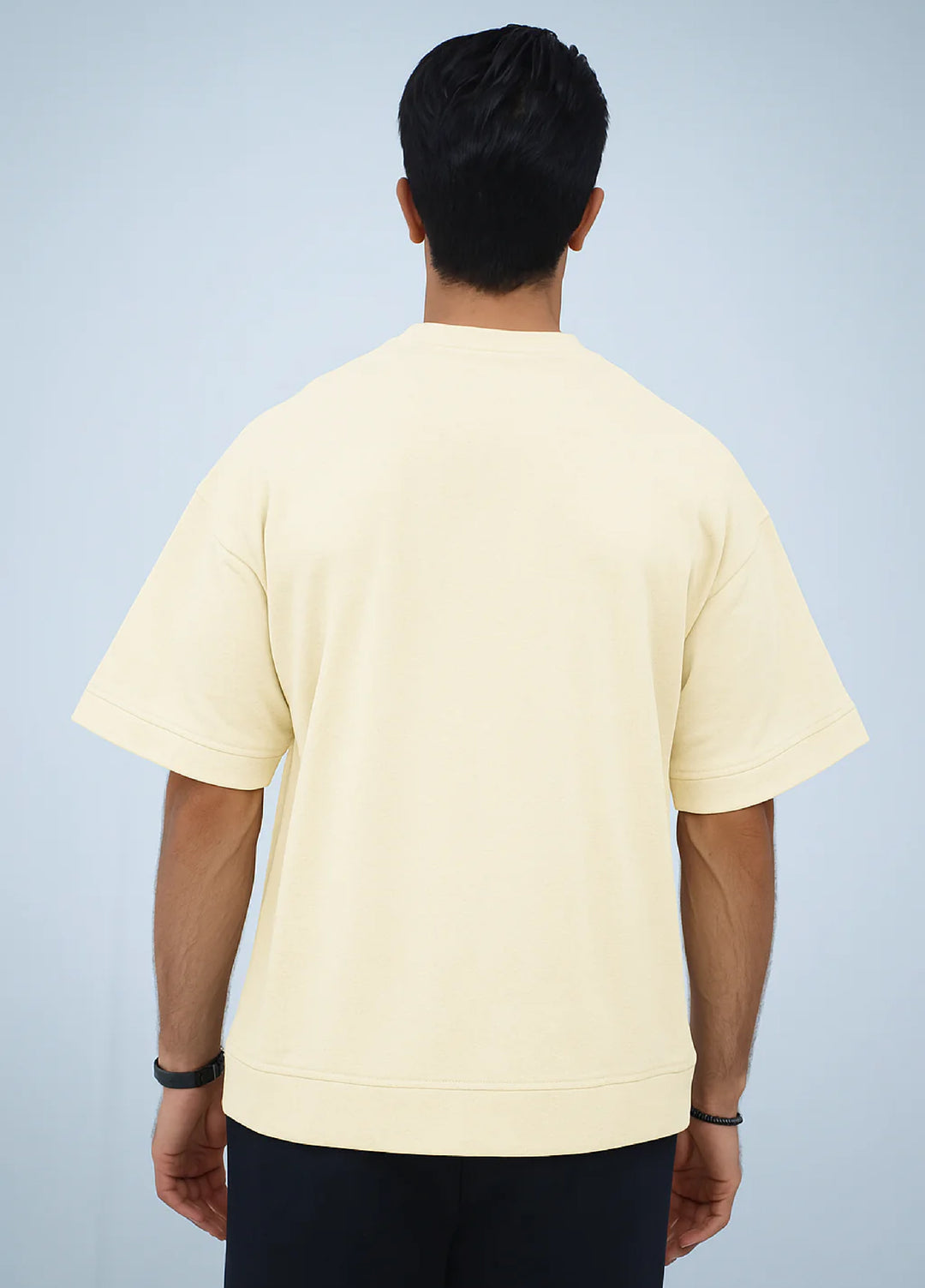 Movement Unisex Western 1 Piece Printed Cotton Tehreek Classic Oversized Tee Cream - Winter Collection