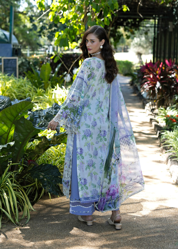 Signature by Elaf Premium Unstitched Embroidered Lawn 3 Piece Suit EL26USP ESA-6A MOONLIT PETALS - Summer Collection