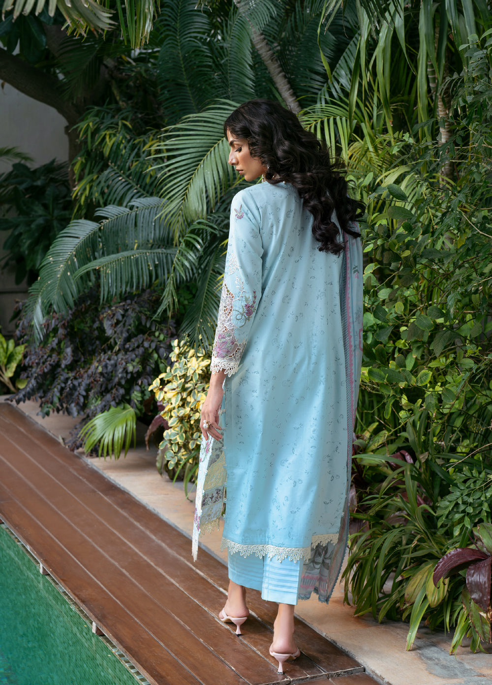 Florent Unstitched Embroidered Luxury Lawn 3 Piece Suit FL26FLL FZ-2B - Eid Collection