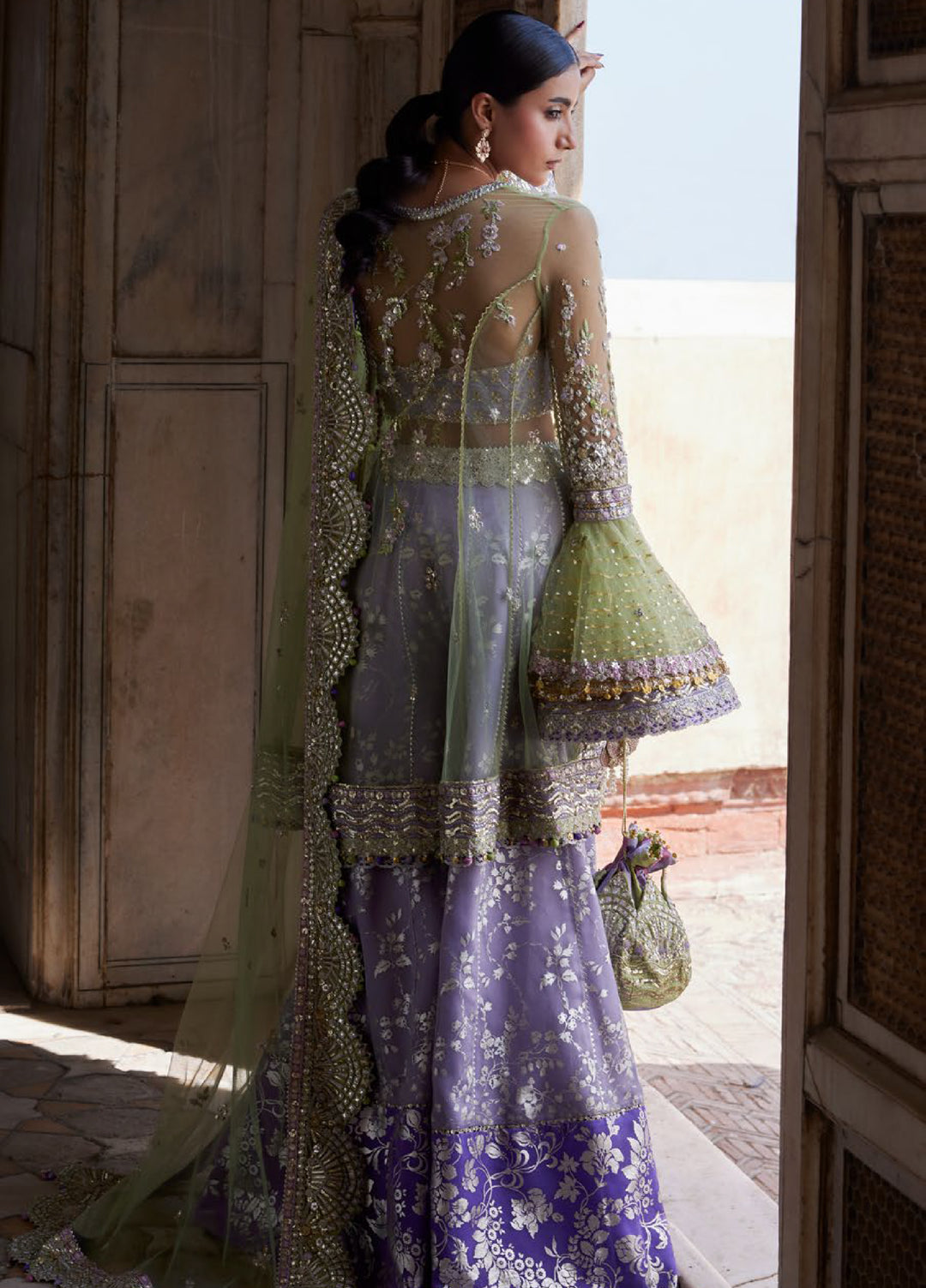 Zaha by Khadija Shah Gossamer Unstitched Embroidered Suits 3 Piece ZL25GF ZC25-07 - Festive Collection