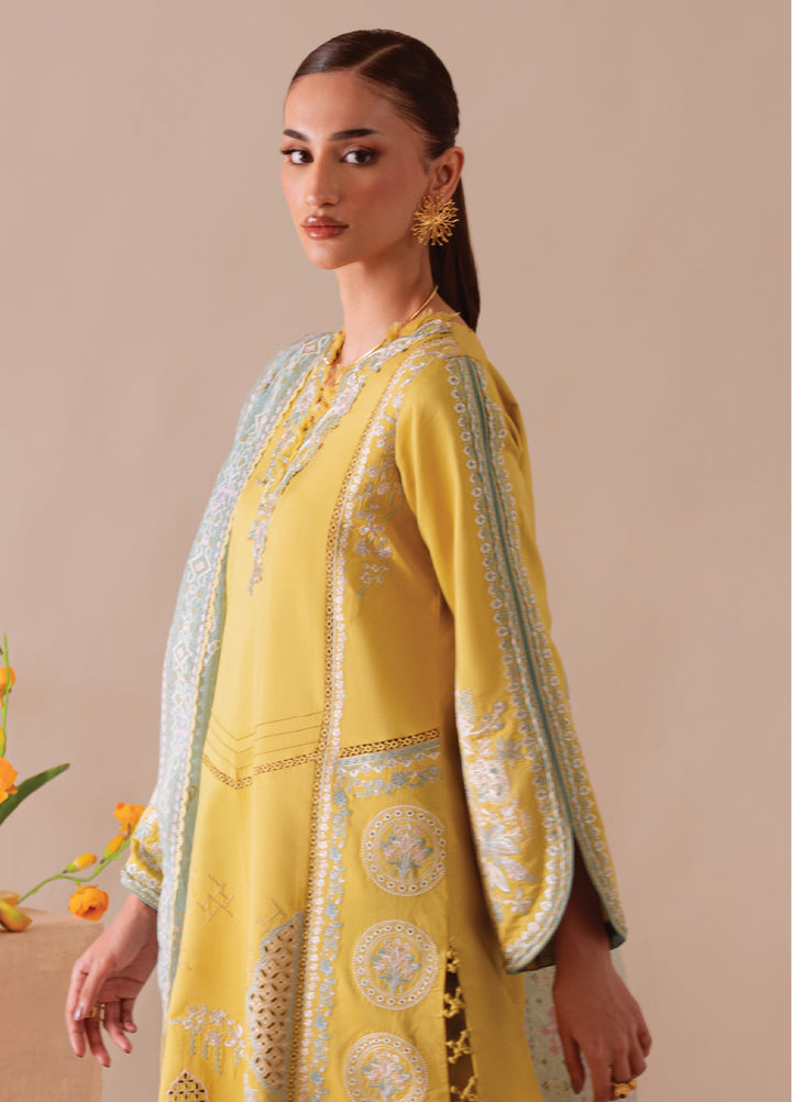 Miraal By Aabyaan Embroidered Chikankari Suits Unstitched 3 Piece ABY25MV D-AV-02-Mehra - Winter Collection