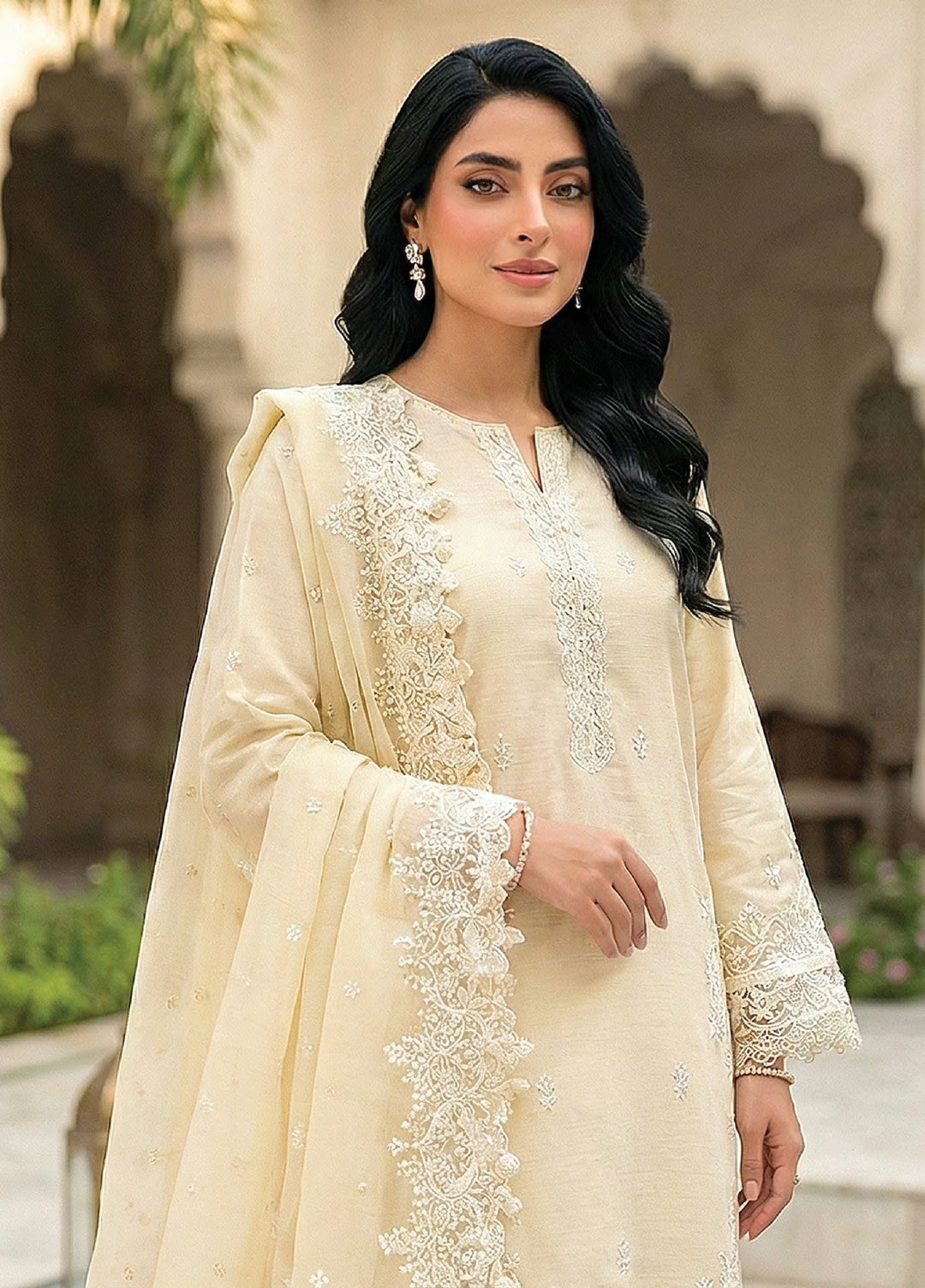 Lakhany Unstitched Embroidered Dobby Jacquard 3 Piece Suit LSM26UJE LG-IZ-0592 - Eid Collection