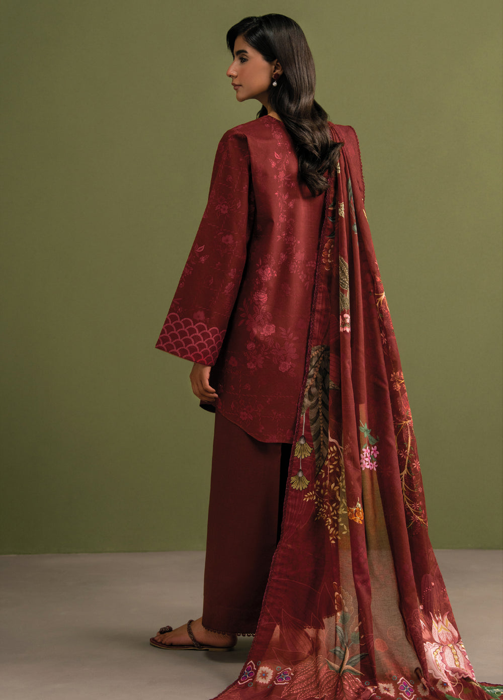 Seran Essentials Unstitched Printed Lawn 3 Piece Suit SN26UEL Arven D-02 - Summer Collection