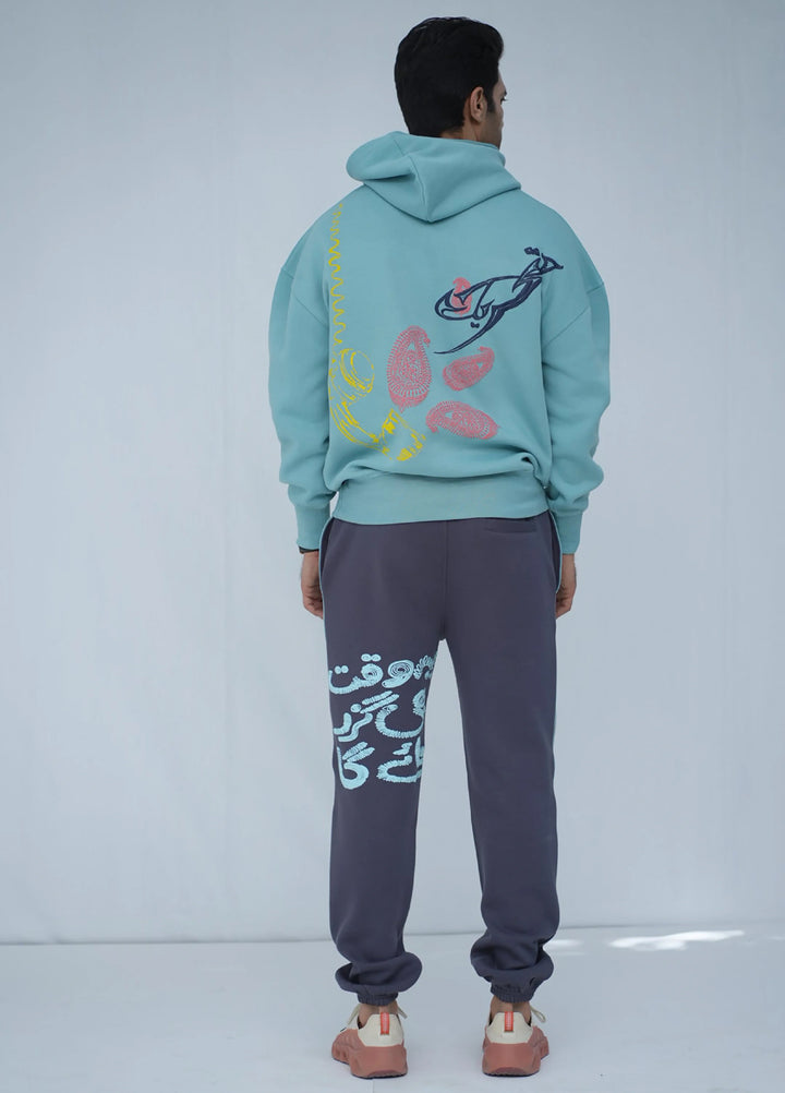 Movement Unisex Western 1 Piece Printed Fleece Calligraphy Patch Sweatpants - Winter Collection