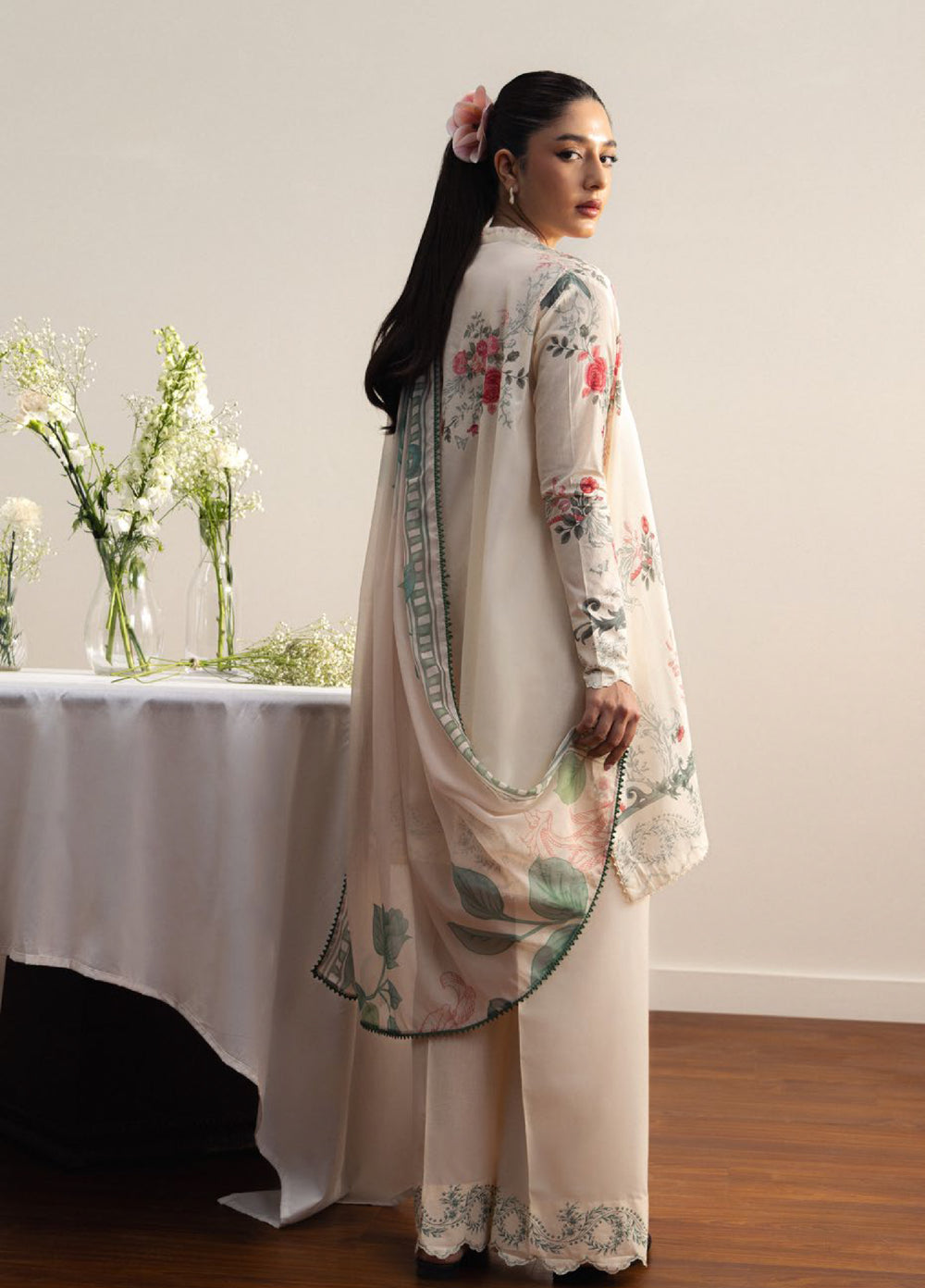 Coco by Zara Shahjahan Unstitched Printed Lawn 3 Piece Suit CZS26ULV REI-9B - Summer Collection