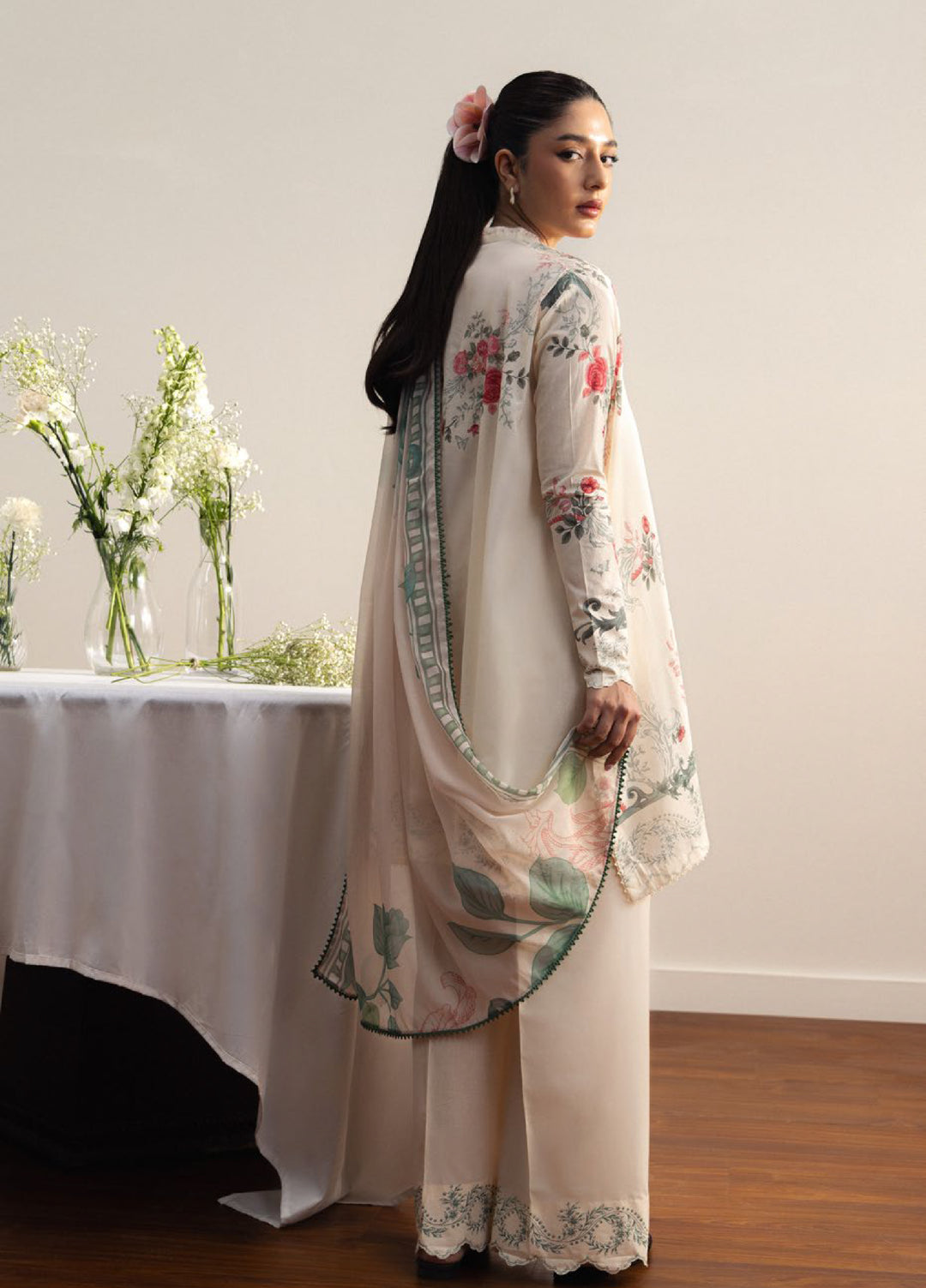 Coco by Zara Shahjahan Unstitched Printed Lawn 3 Piece Suit CZS26ULV REI-9B - Summer Collection