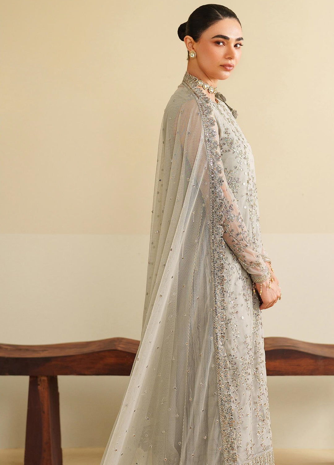 Roohi By Zarif Unstitched Formal Embroidered Net Suits 4 Piece ZRF25RF RFE-06 Milaan - Formals Collection