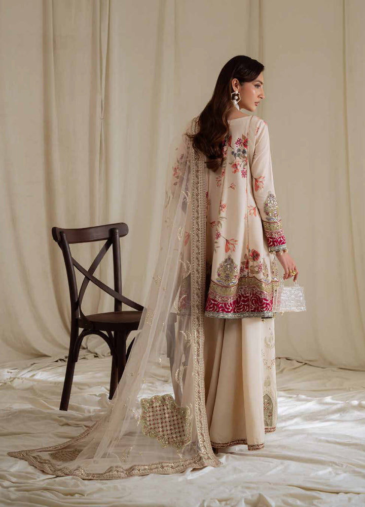 Omara By Nureh Unstitched Embroidered Raw Silk 3 Piece Suit NU26OUF NEL- 93 - Festive Collection