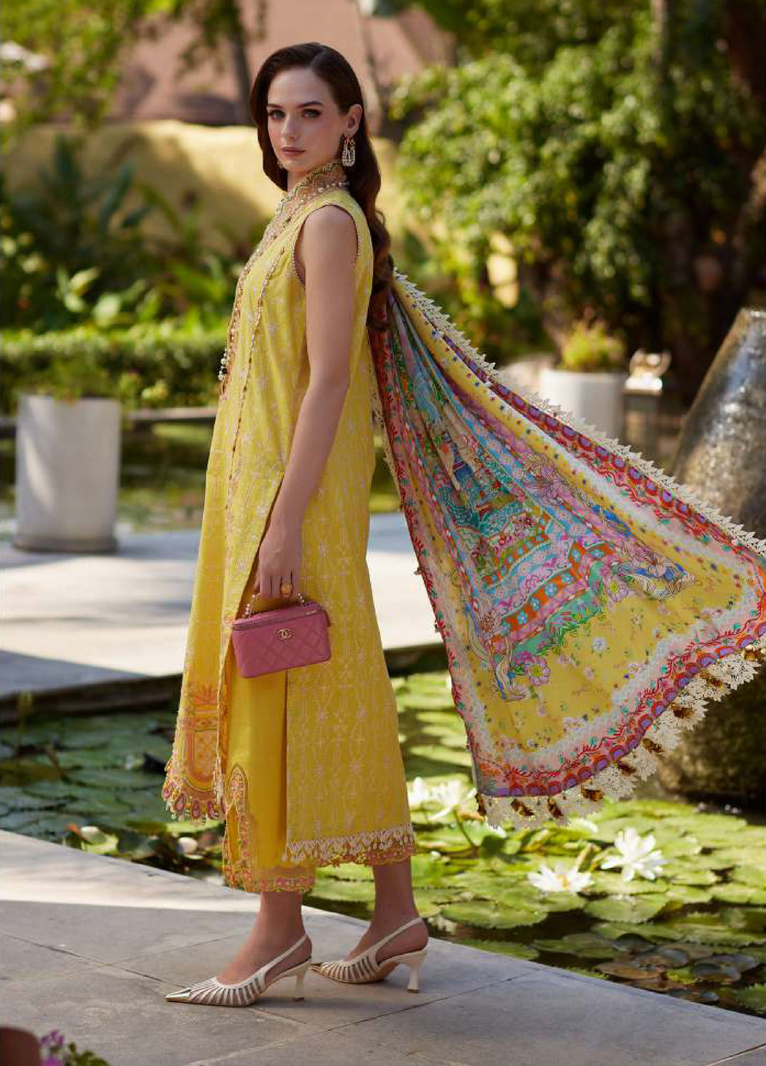 Ariya by Kanwal Malik Unstitched Embroidered Luxury Lawn 3 Piece Suit KM26UA D-1 BIANCA - Summer Collection