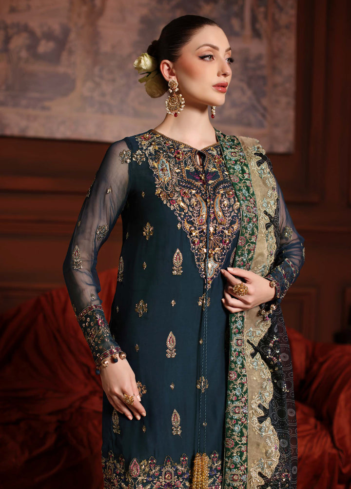 Alfaaz By Nureh Festive Unstitched Chiffon Embroidered 3 Piece Suits NU25AF NL-88 - Festive Collection