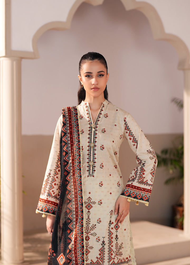 Regalia Textile Unstitched Printed Jacquard Lawn 3 Piece Suit RG26PUJL D-6 - Summer Collection