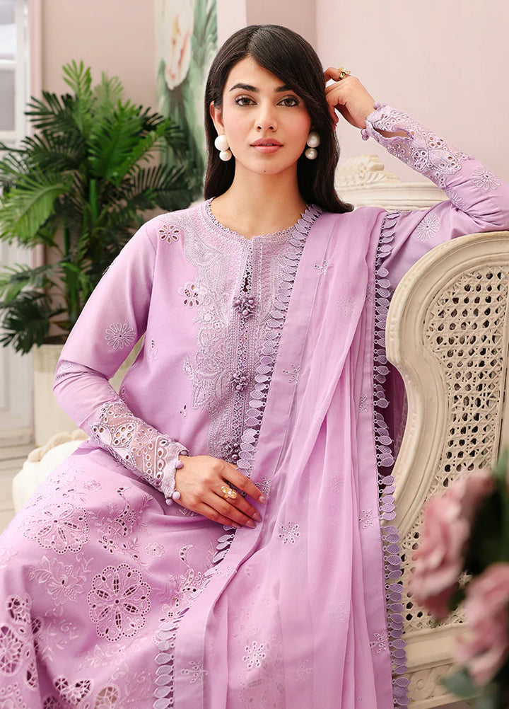 Veil of Summer by Roheenaz Unstitched Embroidered Luxury Lawn 3 Piece Suit RN26UVS 410 PETAL ROYALE - Eid Collection