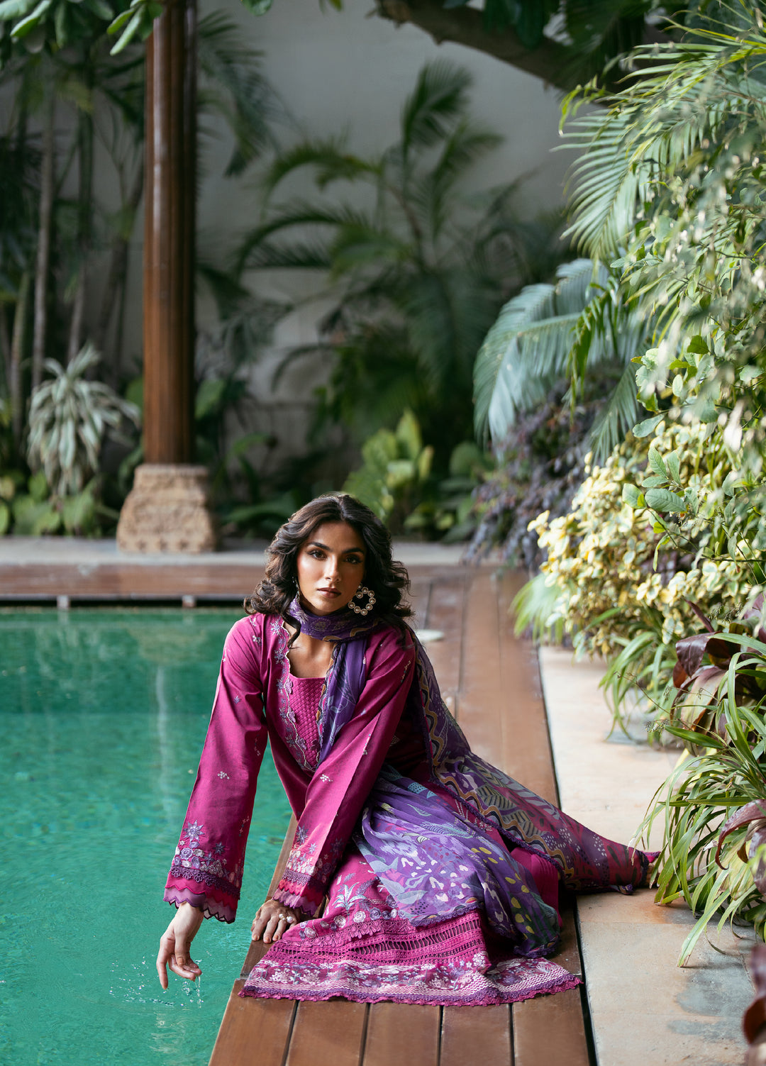 Florent Unstitched Embroidered Luxury Lawn 3 Piece Suit FL26FLL FZ-1A - Eid Collection