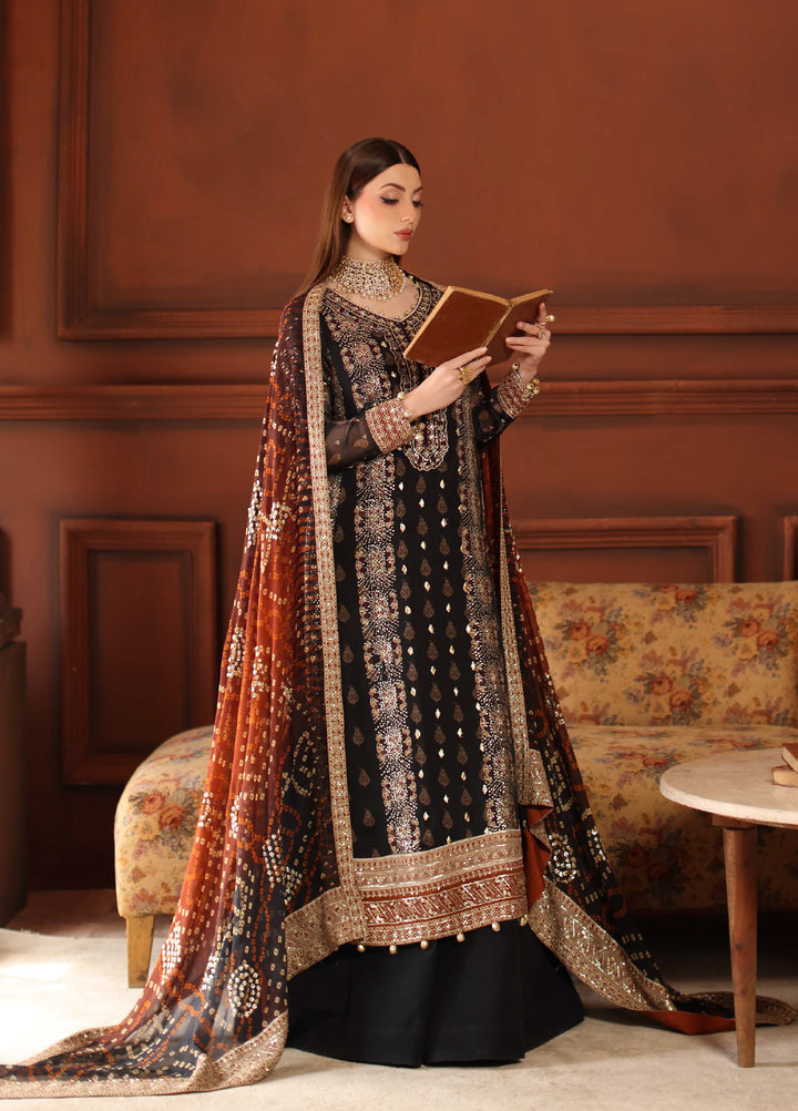 MaAlfaaz By Nureh Festive Unstitched Chiffon Embroidered 3 Piece Suits NU25AF NL-93 - Festive Collection