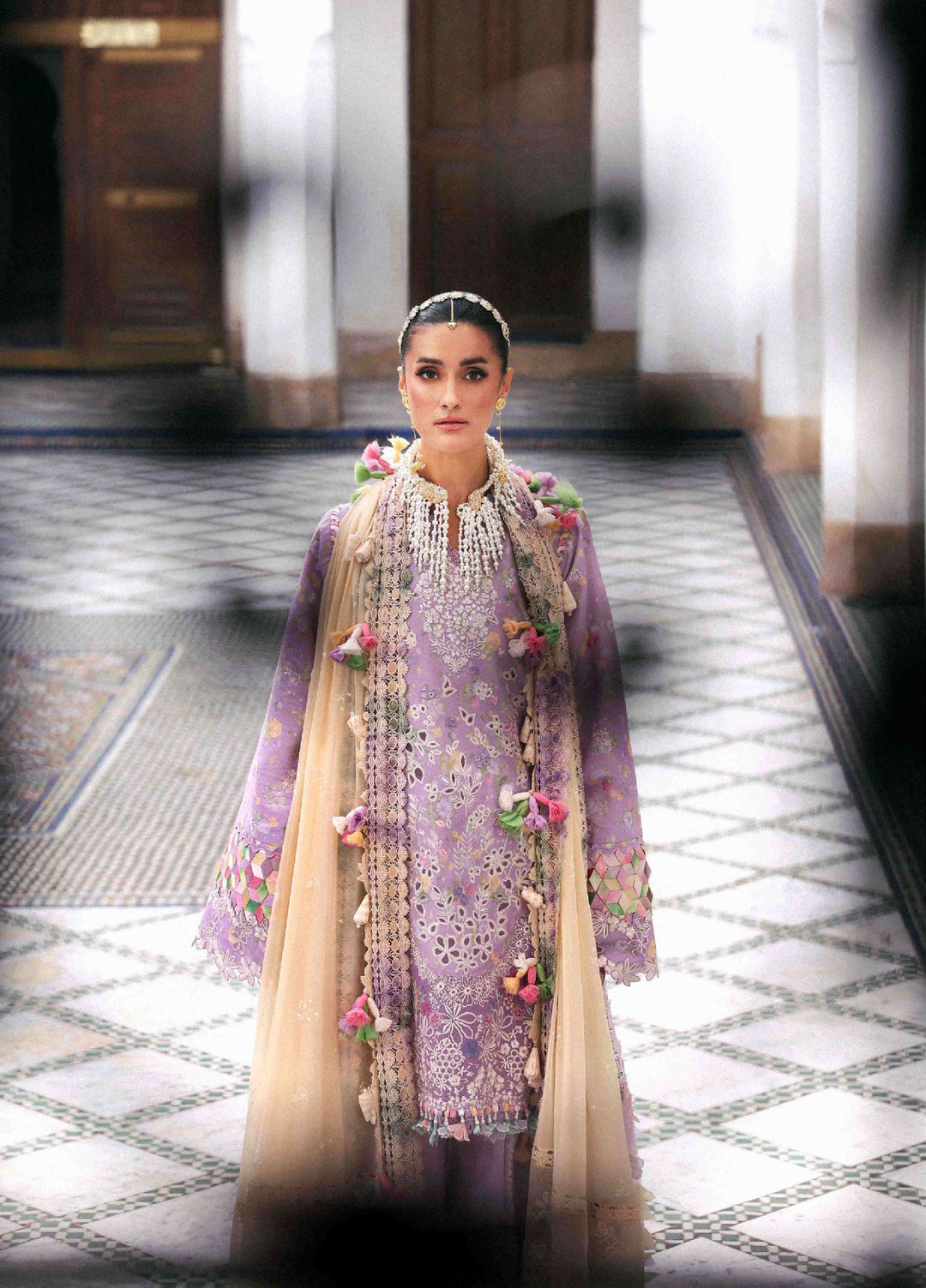 Reine by Republic Womenswear Unstitched Embroidered Luxury Lawn 3 Piece Suit RW26UTL D-05B - Eid Collection