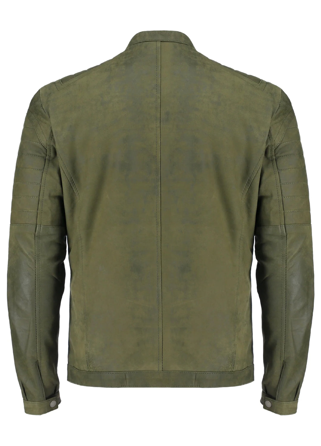 Mens Green Classic Fashion Buff Soft Real Leather Jacket