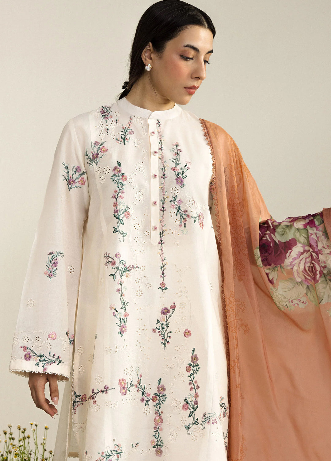 Coco by Zara Shahjahan Unstitched Embroidered Lawn 3 Piece Suit CZS26UCLP YURA-3A - Eid Collection