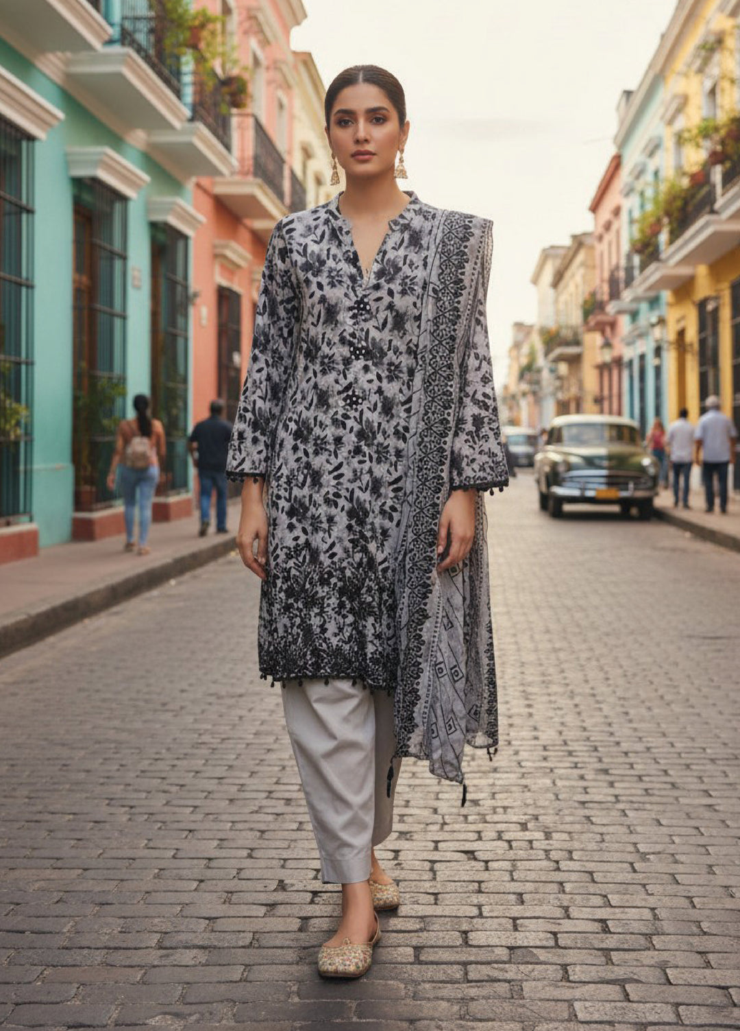 Salina by Regalia Textile Unstitched Embroidered Lawn 3 Piece Suit RG26EU D-4 - Summer Collection