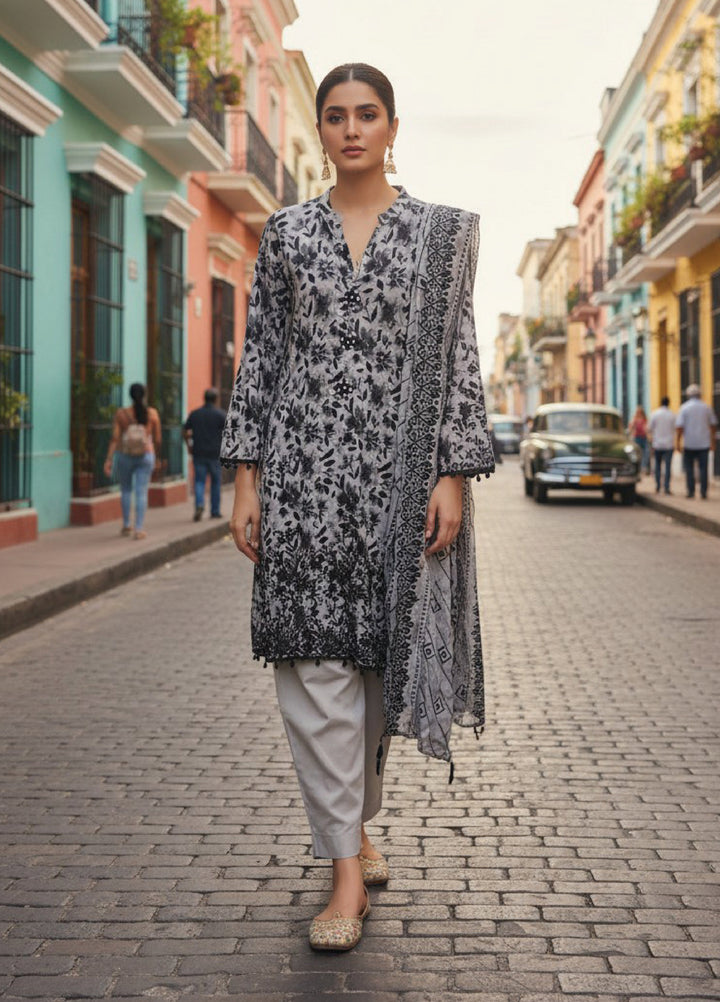 Salina by Regalia Textile Unstitched Embroidered Lawn 3 Piece Suit RG26EU D-4 - Summer Collection