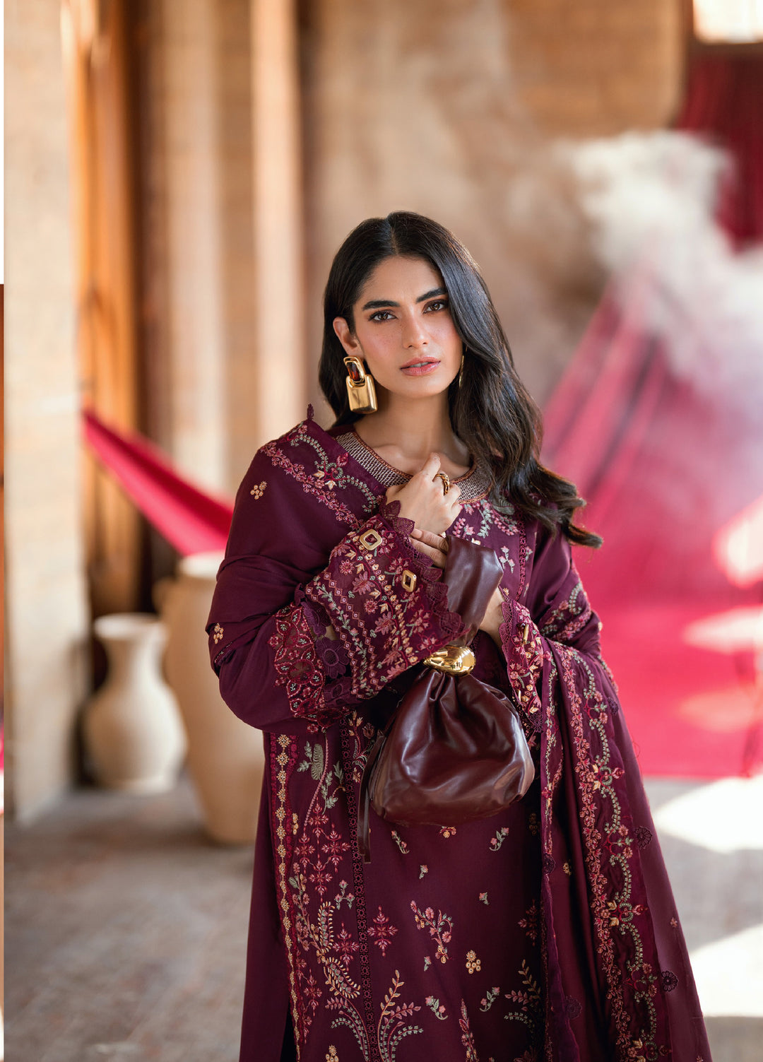 Shades Of Winter by Florent Unstitched Marina Twill Embroidered Suits 3 Piece FL25SW FL-3A - Winter Collection