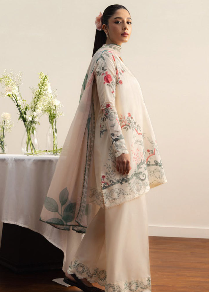 Coco by Zara Shahjahan Unstitched Printed Lawn 3 Piece Suit CZS26ULV REI-9B - Summer Collection