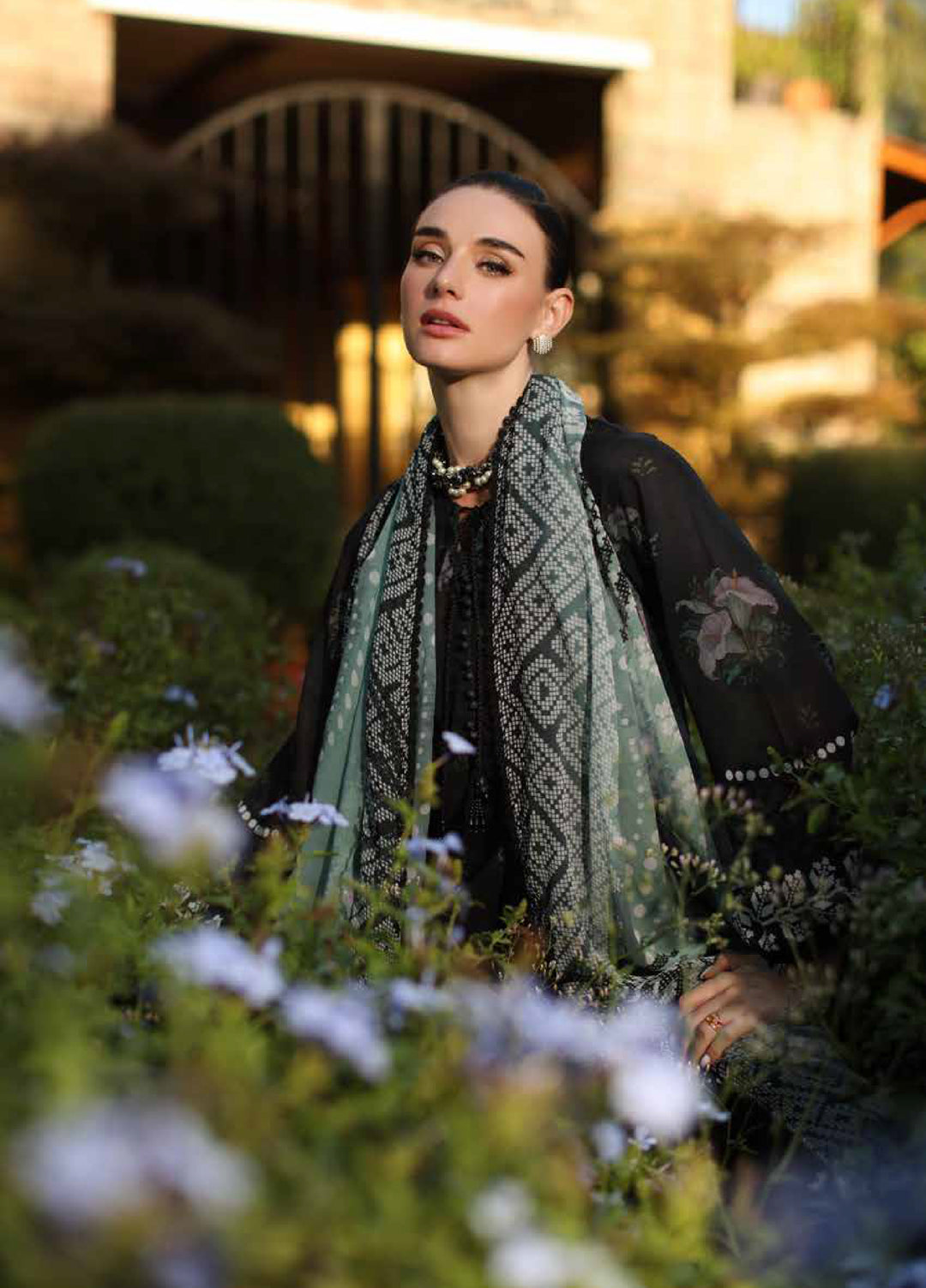 Signature Prints by Nureh Unstitched Embroidered Swiss Lawn 3 Piece Suit NU26SSL SP-198 - Festive Collection