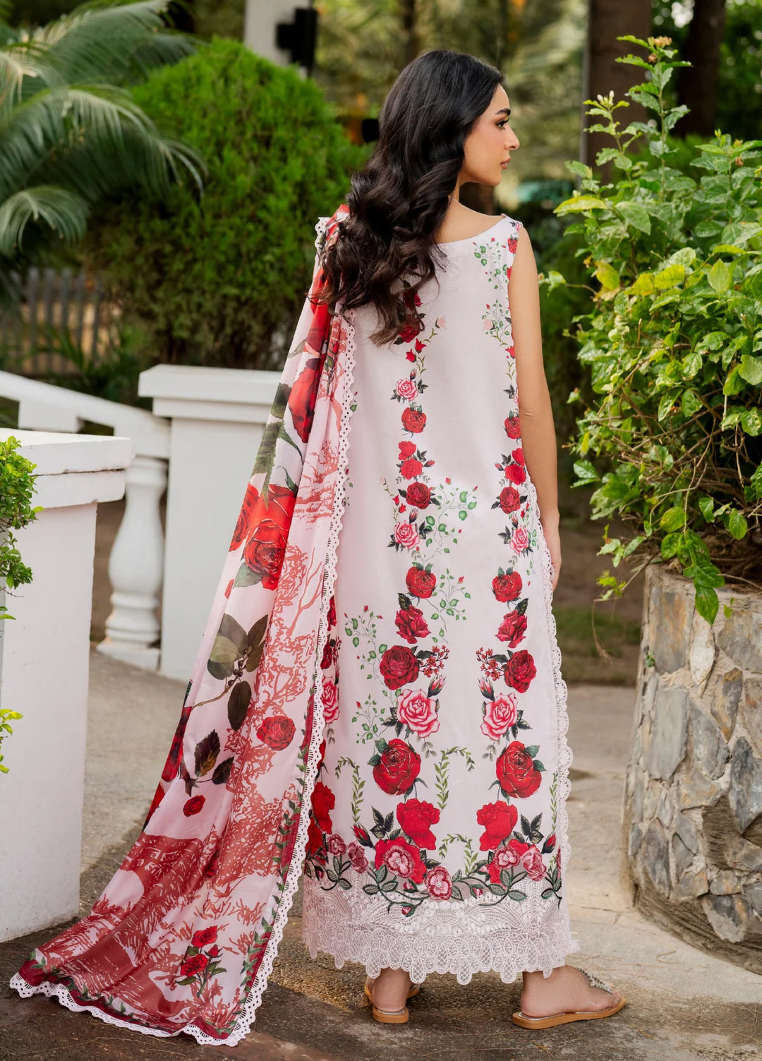 Meraki by Asifa and Nabeel Unstitched Embroidered Lawn 3 Pcs Suit AN26UM MSSL-05 Gilded Rose - Summer