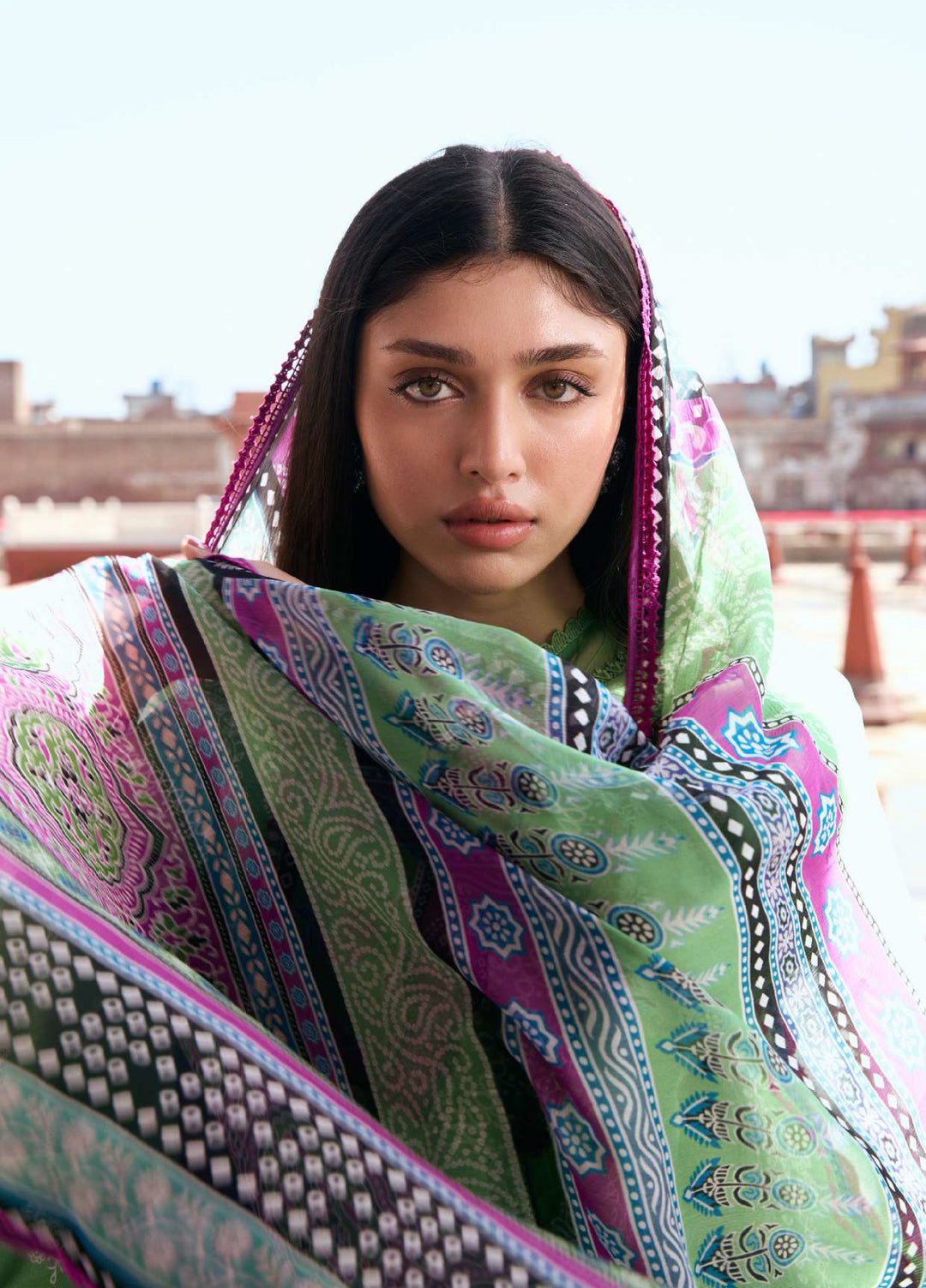Angan by Kahf Unstitched Printed Lawn 3 Piece Suit KHF26ULA RUMI KPS-8B - Festive Collection