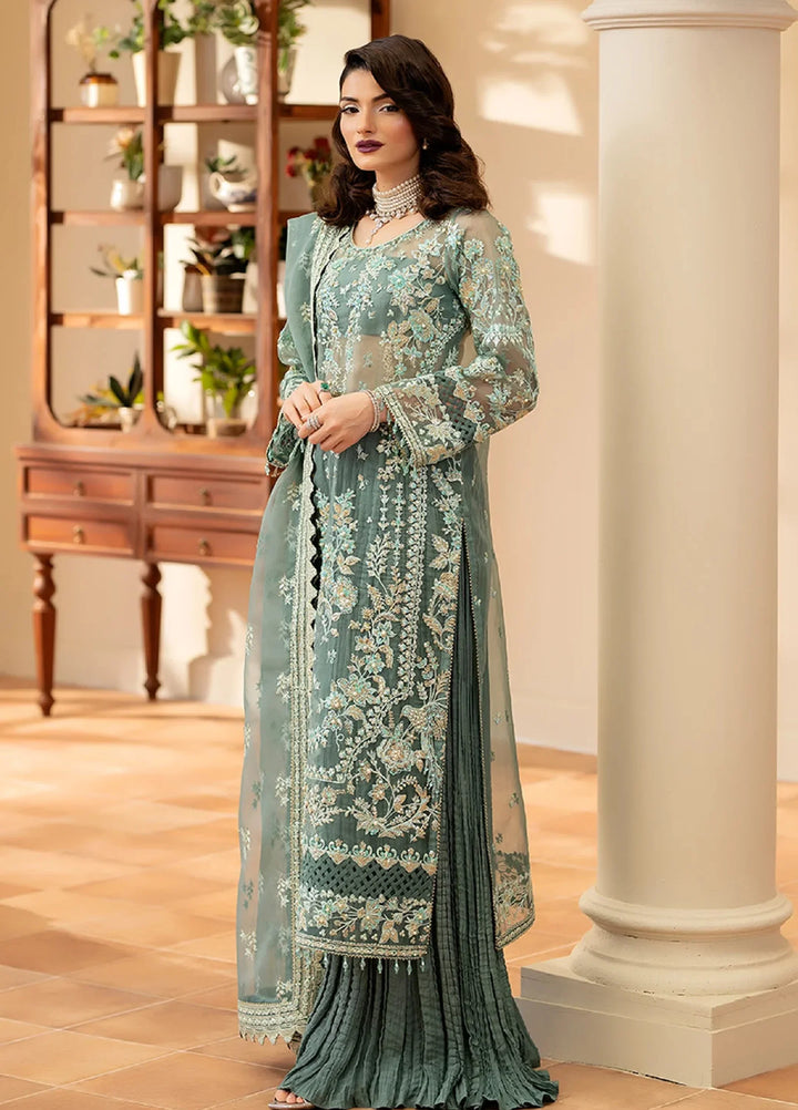 Yashfa RTW Hand Work Organza 4 Piece Suit MAHE NOOR - Wedding Collection