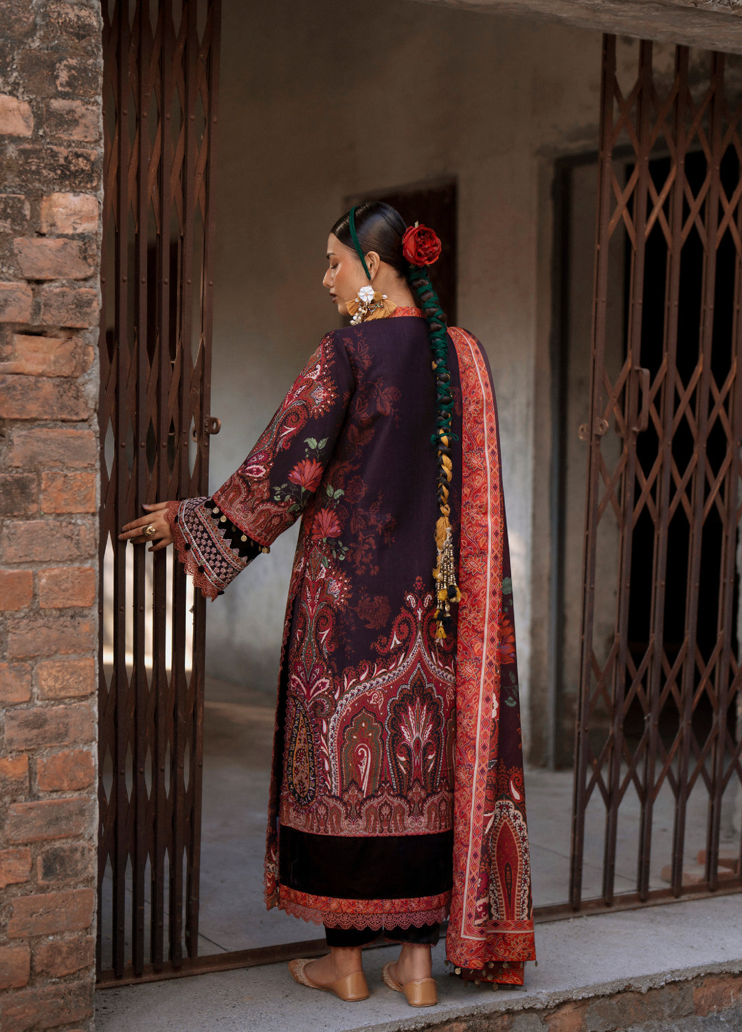 AJR Sard Shaam Embroidered Unstitched Khaddar Suits 3 Piece AJR25SS AJRW-07 NAQSH - Winter Collection