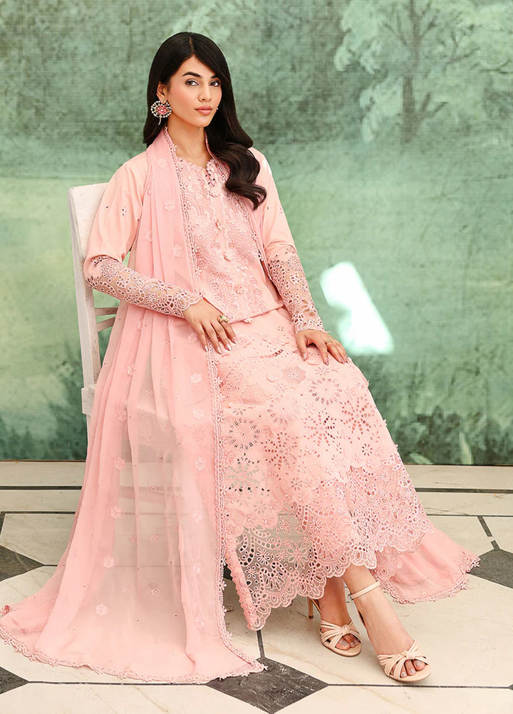 Veil of Summer by Roheenaz Unstitched Embroidered Luxury Lawn 3 Piece Suit RN26UVS 403 AZURE ELAN - Eid Collection