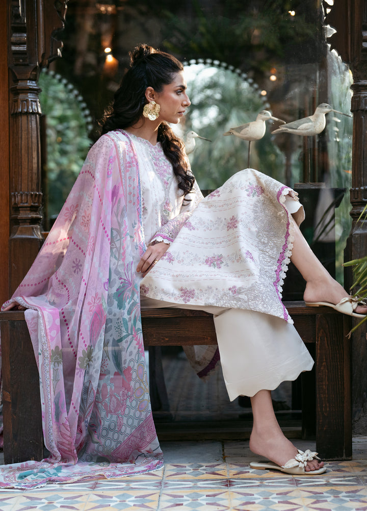 Florent Unstitched Embroidered Luxury Lawn 3 Piece Suit FL26FLL FZ-6A - Eid Collection