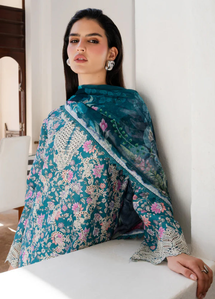 Shezlin Chikankari by Aabyaan Unstitched Embroidered Lawn 3 Piece Suit ABY26USC AZ-01 AVERRA - Summer Collection