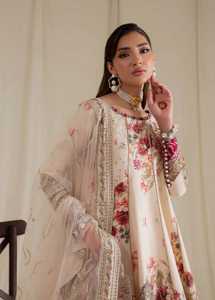 Omara By Nureh Unstitched Embroidered Raw Silk 3 Piece Suit NU26OUF NEL- 93 - Festive Collection