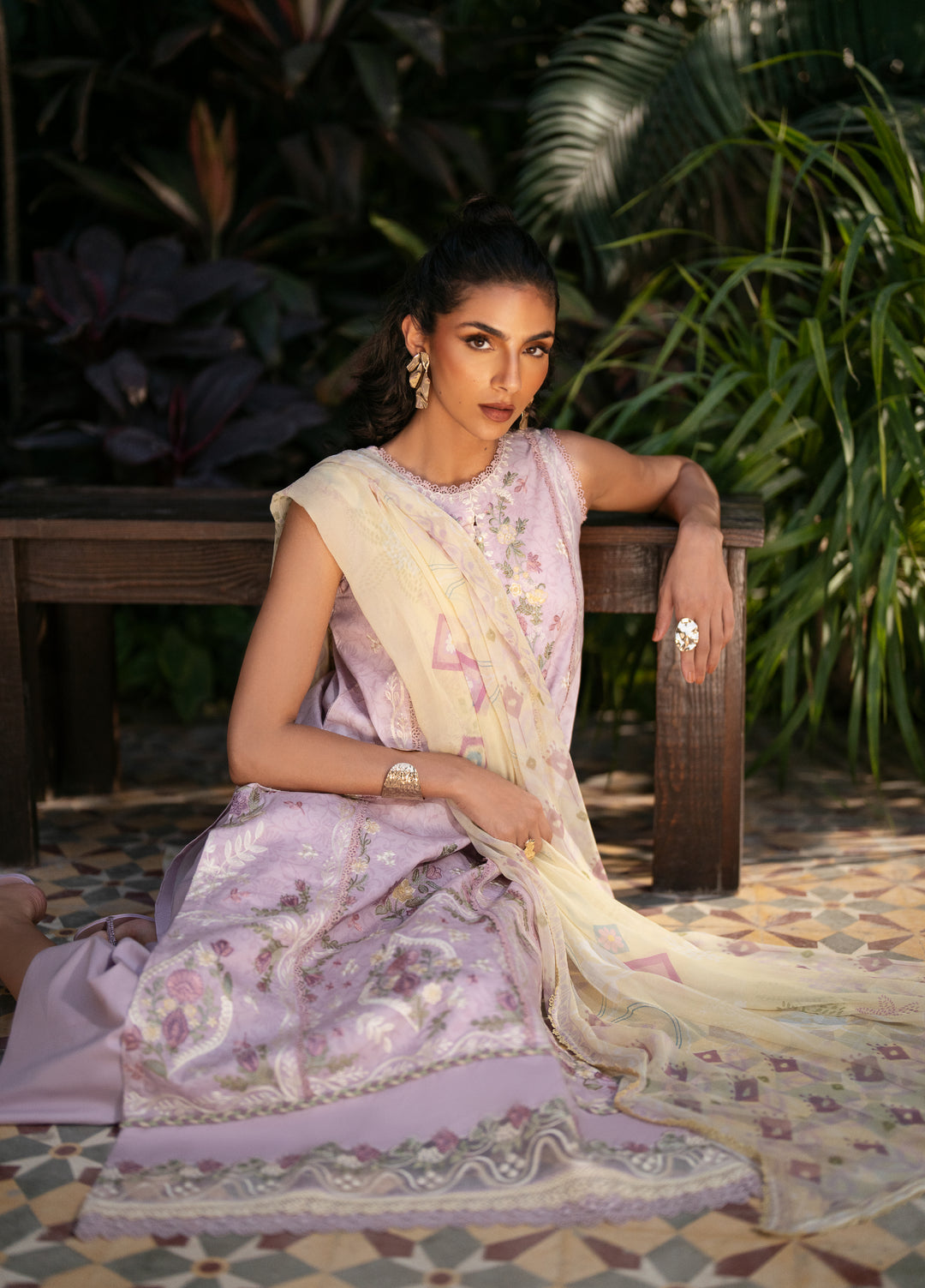 Florent Unstitched Embroidered Luxury Lawn 3 Piece Suit FL26FLL FZ-3A - Eid Collection