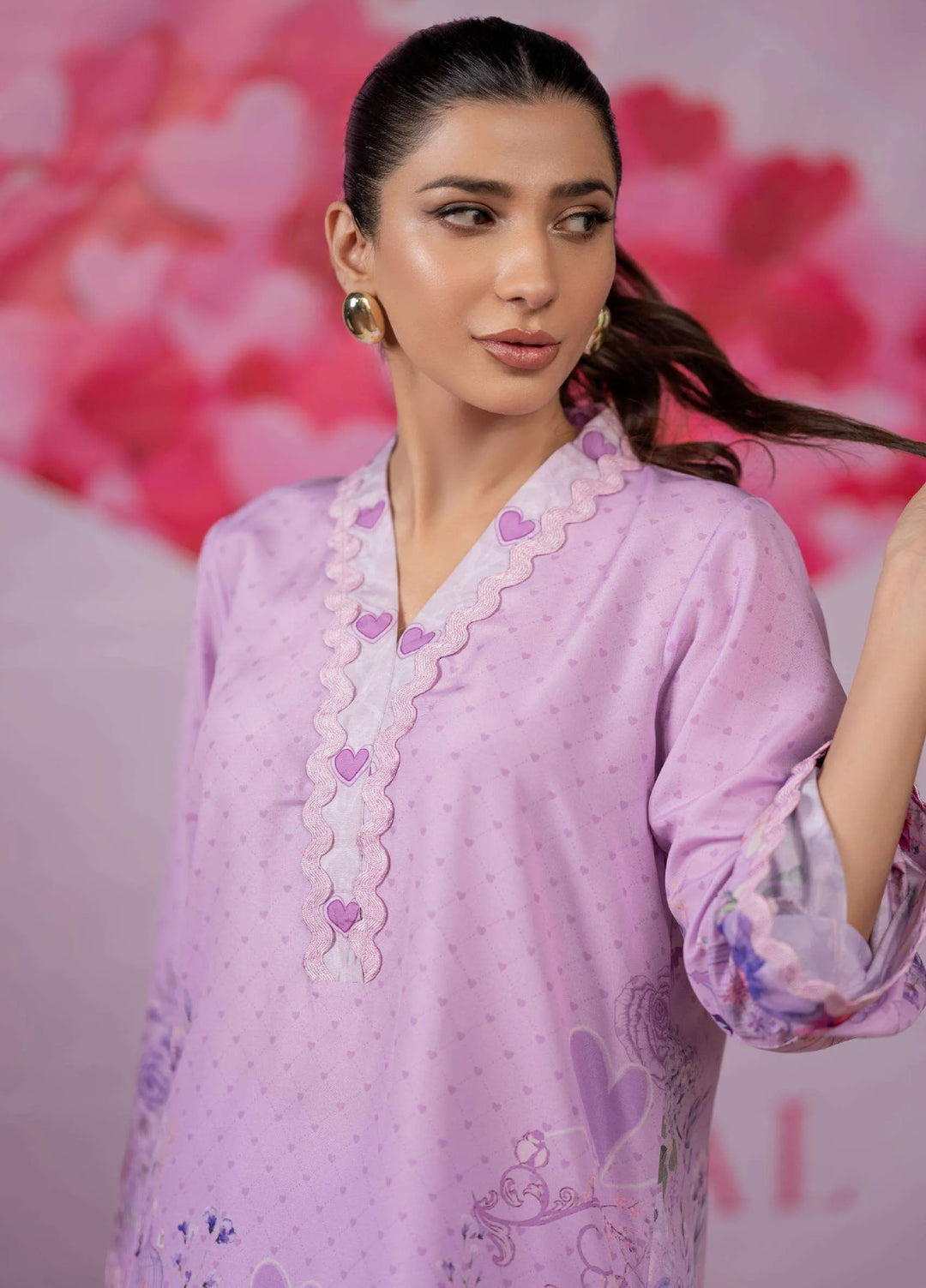 Minor Defect by Ayesha Somaya RTW Printed Lawn Silk 2 Piece Suit Lilac Casual Collection