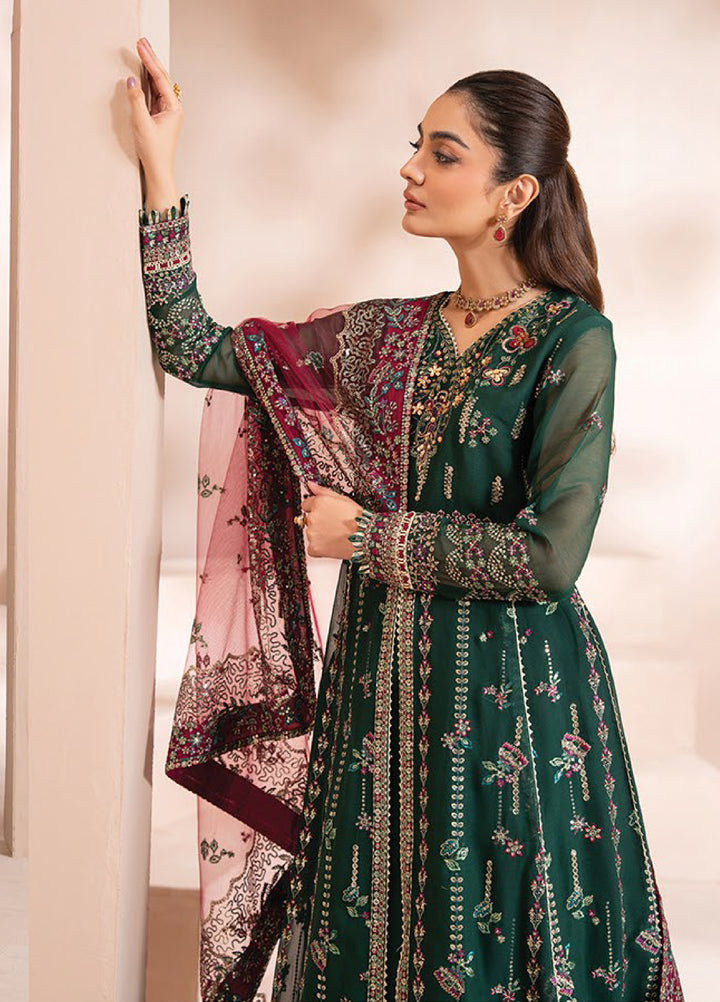 Zaeva by Xenia Formals Unstitched Embroidered Chiffon 3 Piece Suit XE26UZF 04-LAZEH - Festive Collection