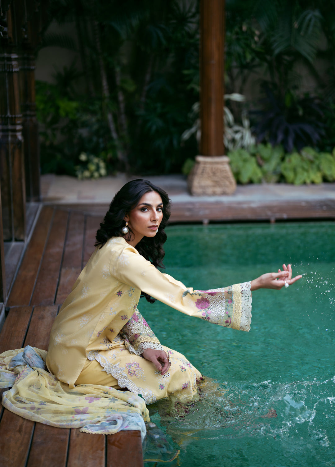 Florent Unstitched Embroidered Luxury Lawn 3 Piece Suit FL26FLL FZ-5A - Eid Collection