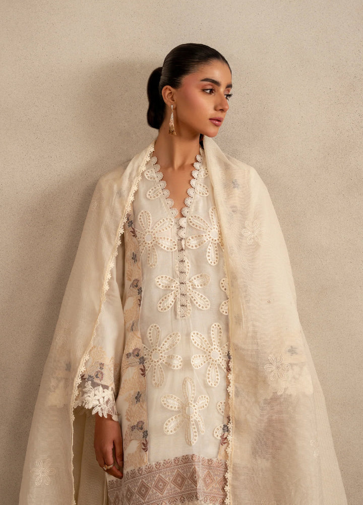 Meraki by Asifa and Nabeel Unstitched Embroidered Lawn 3 Pcs Suit AN26UM MSSL-09 Cloud Nine - Summer