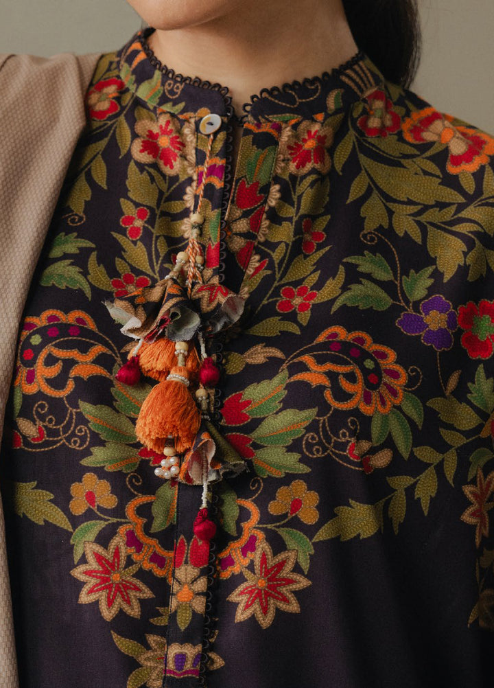 Coco by Zara Shahjahan Prints Unstitched Linen Suits 3 Piece CZS25PW Autumn Line D-10B - Winter Collection