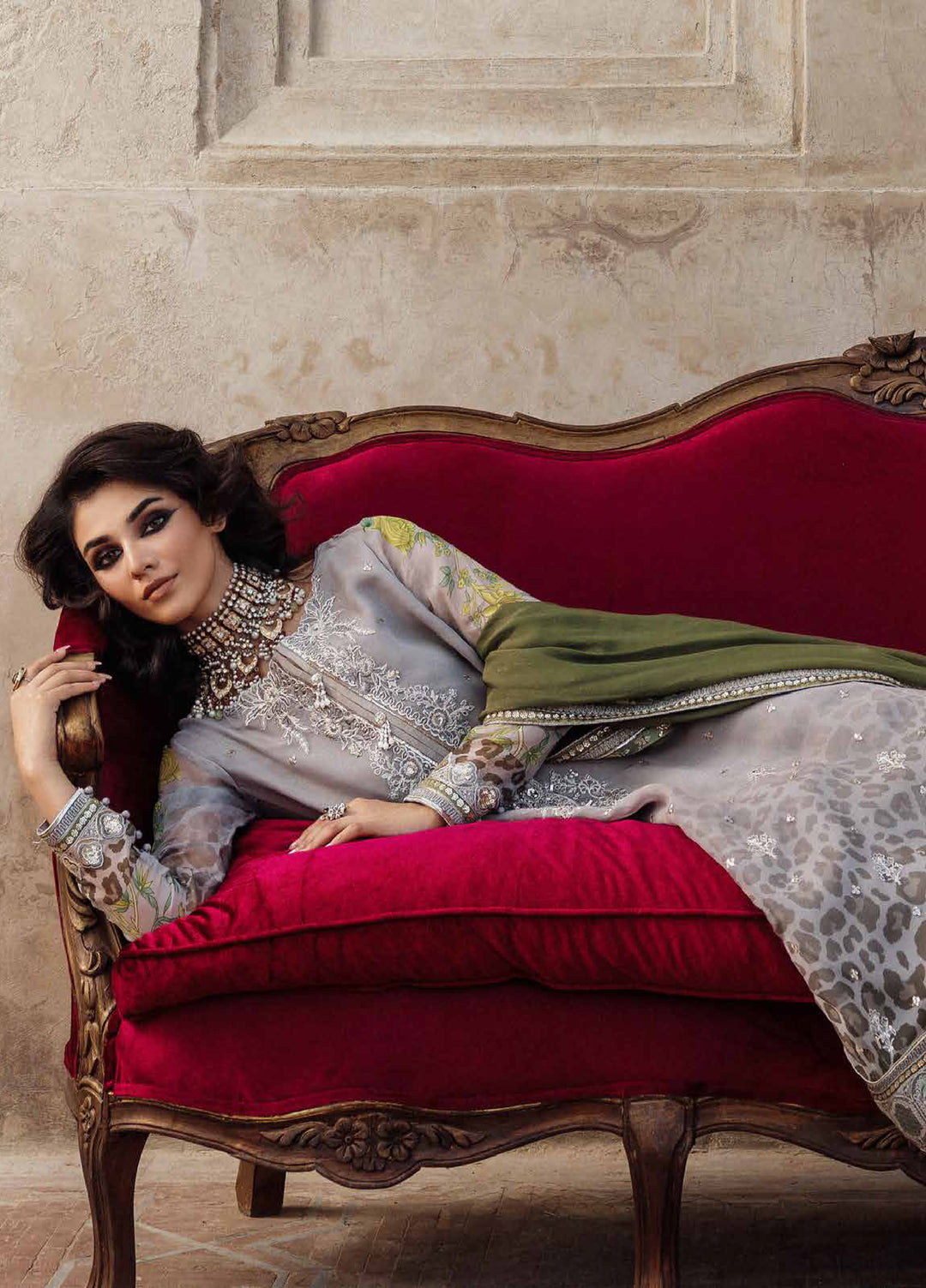 Vasal by Charizma Unstitched Embroidered Chiffon 3 Piece Suit CHR26UVC VSL6-12 - Festive Collection