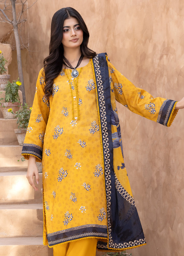 Regalia Textiles Unstitched Printed Karandi Lawn 3 Piece Suit RG26UKL D-5 - Summer Collection
