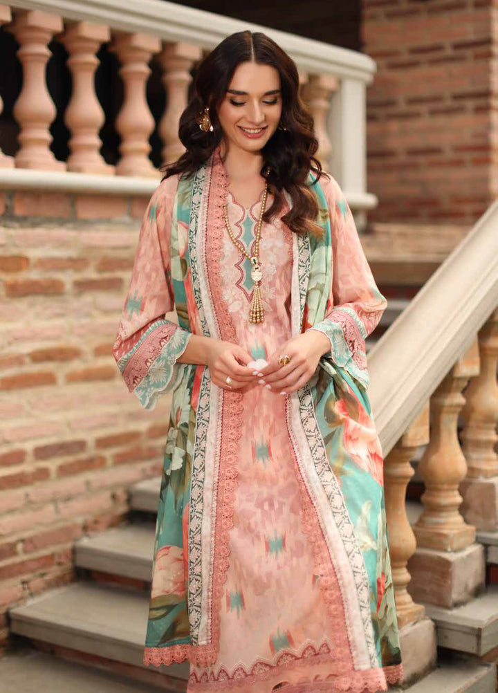 Signature Prints by Nureh Unstitched Printed Lawn Zari 3 Piece Suit NU26USLZ SP-203 - Summer Collection