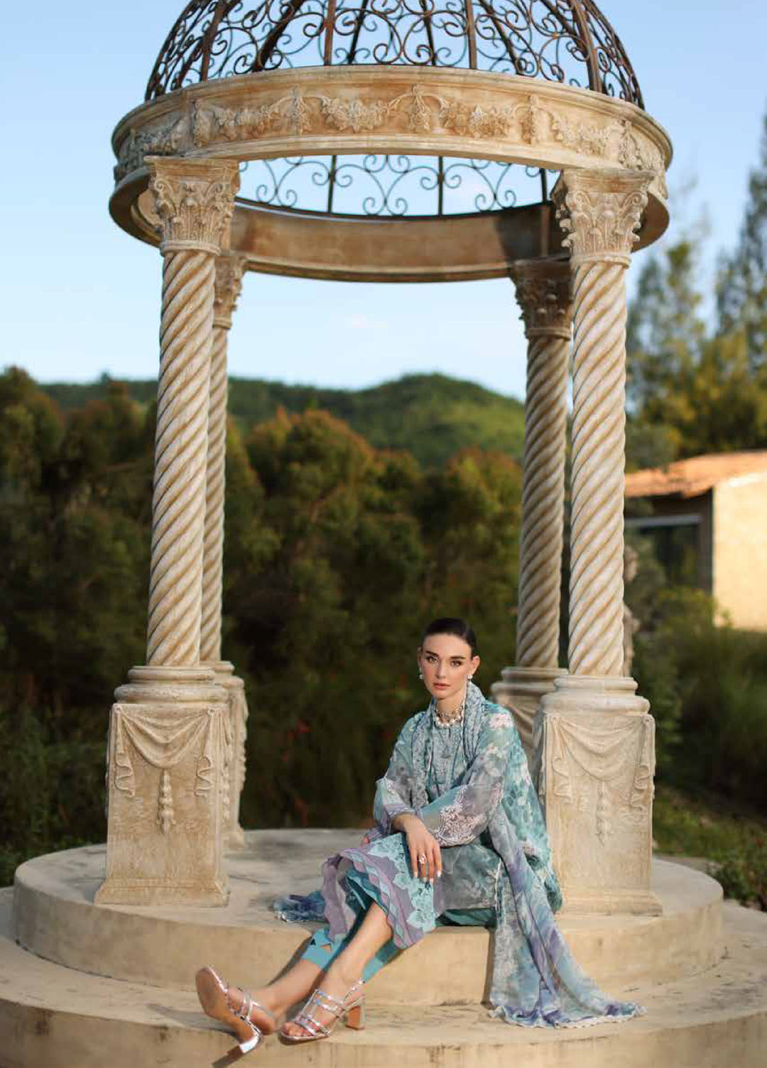 Signature Prints by Nureh Unstitched Embroidered Swiss Lawn 3 Piece Suit NU26SSL SP-196 - Festive Collection