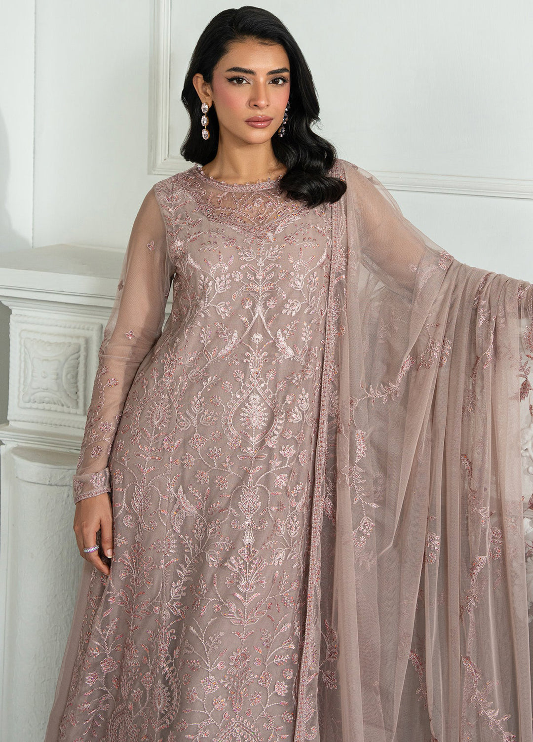Zarif Unstitched Embroidered Net 3 Piece Suit ZR26UF Inara ZRI-06-Hayda - Festive Collection